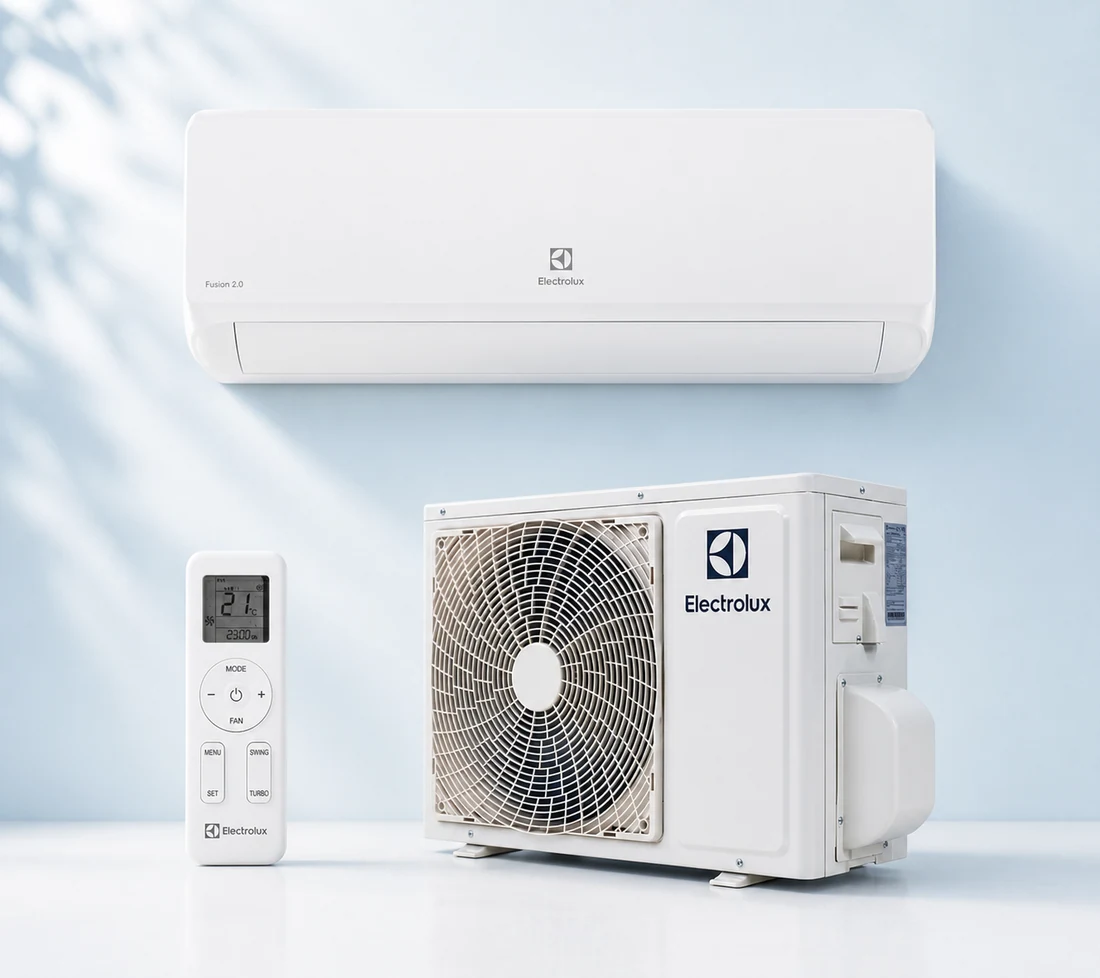 Комплект кондиционера Electrolux Fusion 2.0 в студийной композиции